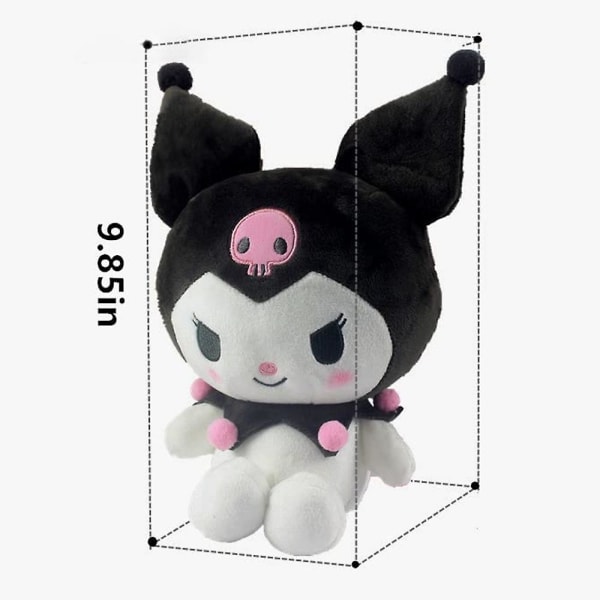 Tegneserie Kawaii Kuromi plysjleker søt myk søt liten djevel utstoppet dukke for fans barn jenter Pink