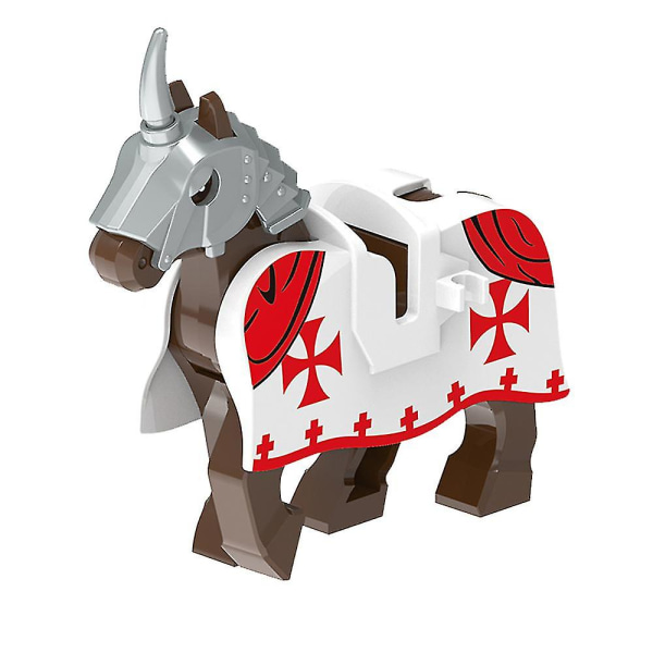 Middelalderfigurer Gamle romerske minifigurer Riddere Soldat Actionfigurer Korsfarere Heste Byggeklodser Legetøj Børn Legetøj Gaver Samlinger