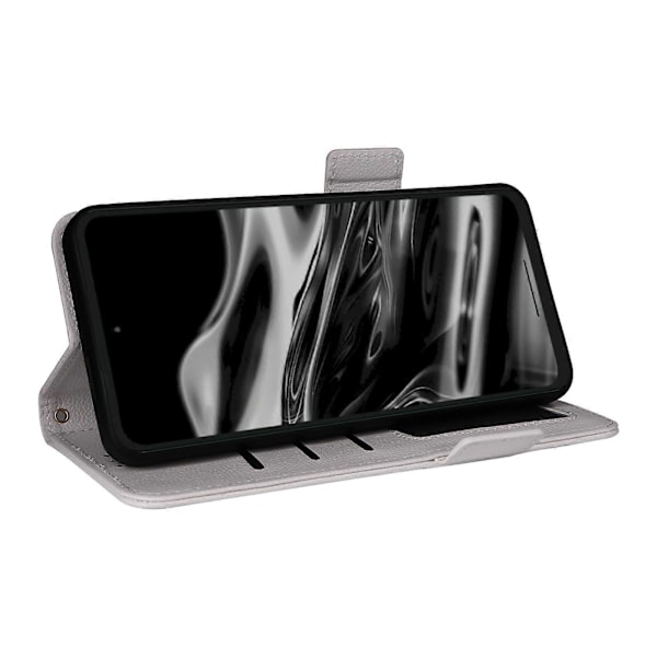 For XREAL Beam Pro Etui Litchi Tekstur PU Læder Wallet Flip Telefon Cover LGL White