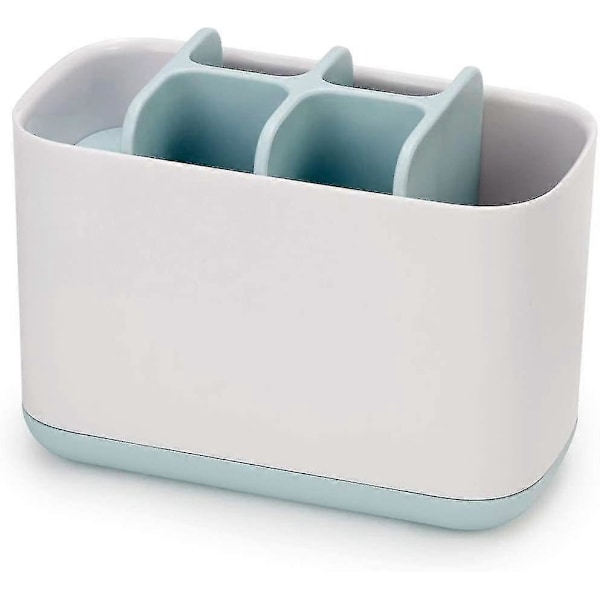 Joseph Joseph Easy-store - Stor Tandbørsteholder Caddy, Badeværelsesopbevaring - Hvid/blå LGL