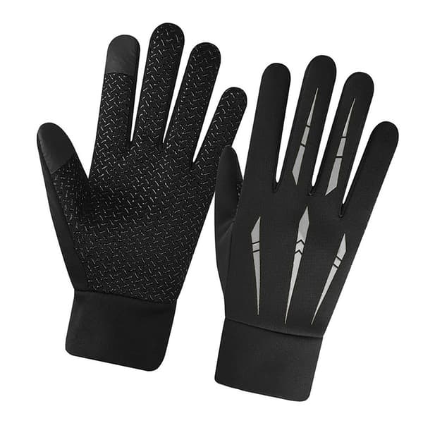 Vinter touchscreen motorcykelhandsker til mænd, vindtætte, vandafvisende, grå, størrelse X-Small til 3XL (LGL)