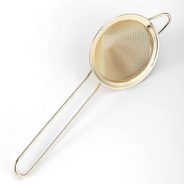 Cocktail Si - Rustfrit stål - Konisk te-si - Praktisk låseværktøj 8,5 cm (1 stk., Guld) (LGL)