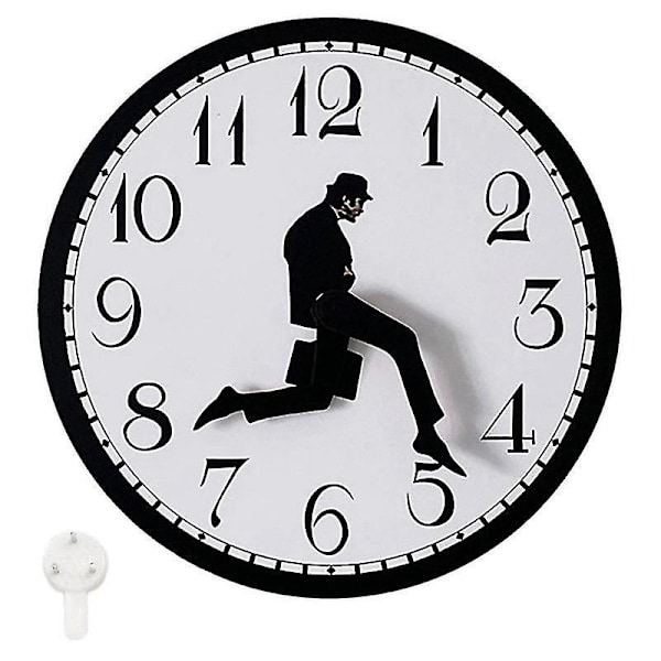 Walks Clock, Silly Walk Väggklocka, En Intressant Väggklocka för Sovrum Kök Vardagsrum, Novel[HsSs] LGL Black