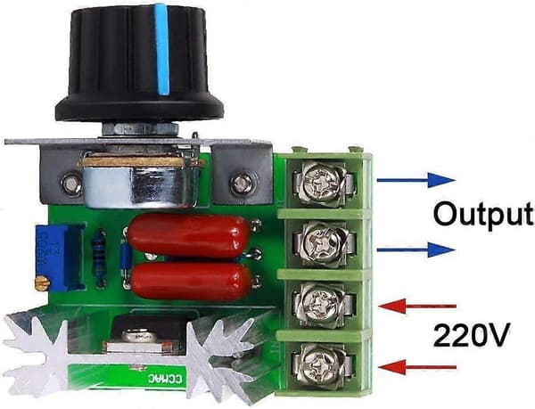 PWM AC Motor Kontroller Hastighetskontroll 2000W Justerbar Spenningsregulator 50-220V 25A LED Dimmere (LGL)