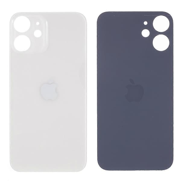 Batterilucka för iPhone 12, reparationsdel (Stort hål) (LGL) White White