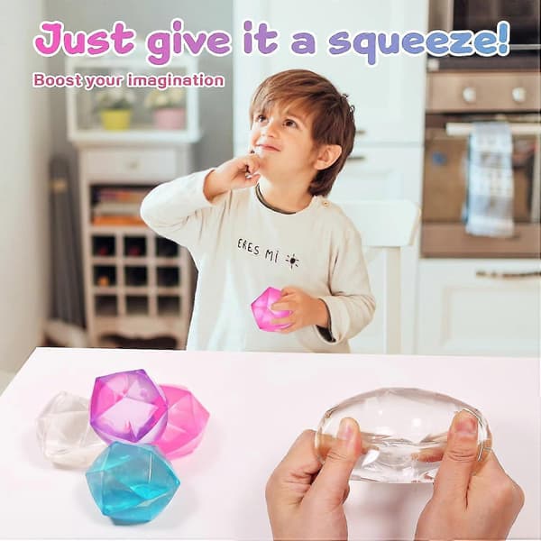 Tilfældig farve isterning Squishy Stress Cube Stressbolde, Malt Sukkerbold Fidget Sensorisk Legetøj til Dine Håndøvelsesbolde til Afslapning (LGL) 2pcs