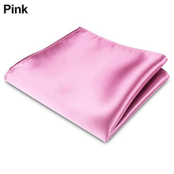 Herrsiden Satin Solid Plain Color Näsduk Hanky Näsduk Fyrkantig Näsduk För Bröllopsfest