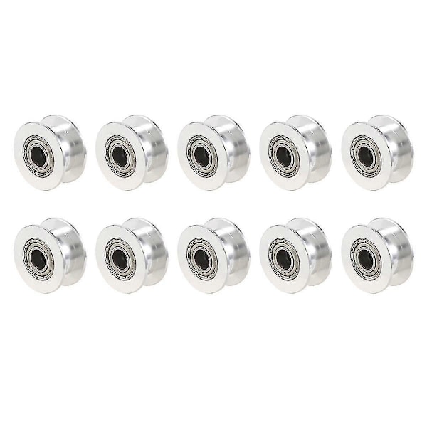 GT2 20 Tandlöst Hål 5mm Aluminium Kamrem Rulle För 3D-skrivare 6mm Bredd Kamrem (p LGL Silver