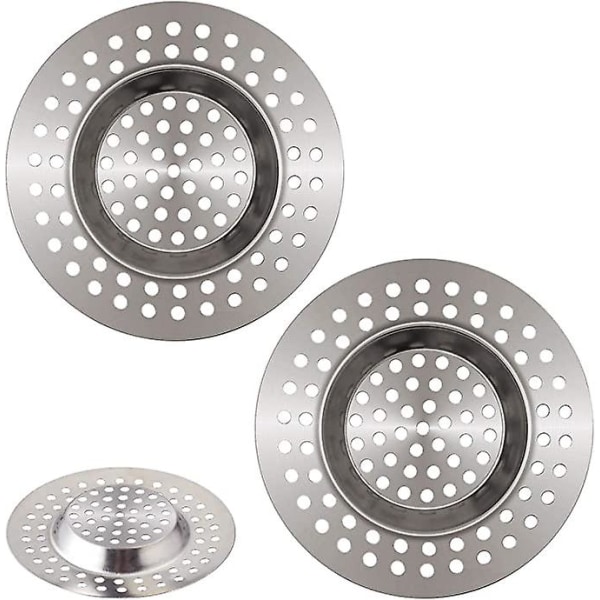 Diskbänkssil 3 delar, köks- och badrumssil i rostfritt stål diskbänkssilpropp diameter 7,5 cm, för diskbänkar i Storbritannien