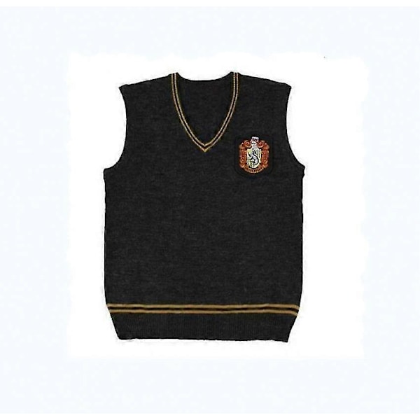 Cosplay Harry Potter Stickad Väst Tröja Vuxen LGL Hufflepuff M