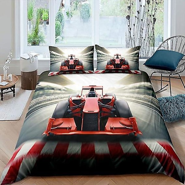 Racing Car Duvet Cover King Size Extreme Sports Theme Teen Boys Kids Bedding Set Race Car Comforter Cover Set