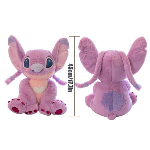 Lilo Stitch Bean Plush Angel Toy Stuffed Animal Alien Doll Toy För Fan's Barn Gåva 18 Inches