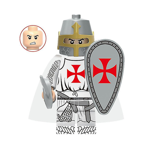 Middelalderlige figurer Gamle romerske minifigurer Riddere Soldat Actionfigurer Korsfarere Heste Byggeklodser Legetøj Børnelegetøj Gaver Samlinger[GL]