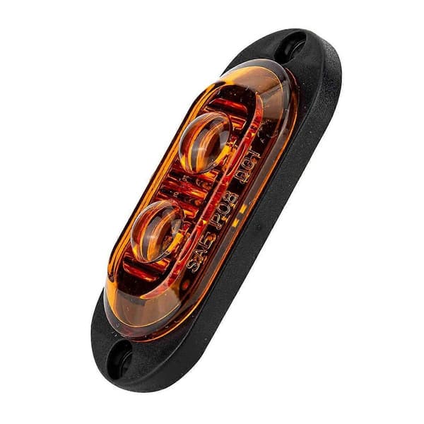 10 stk. 12V-24V 2LED Sidemarkeringslys til Bil Blinklys Gul