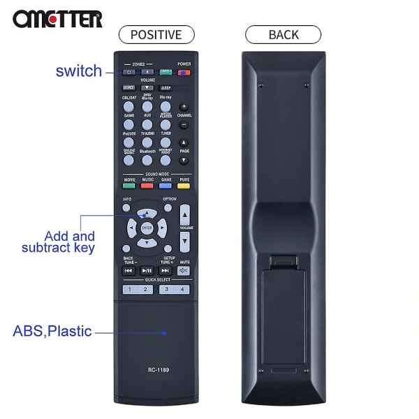 RC-1189 Fjärrkontroll för Denon AV-receiverdelar AVR-S700W AVR-S710W AVR-S720W AVR-X1100W AVR-X1200W