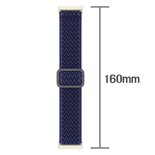 Nylon Armbandsrem för Fitbit Versa 3/4 (LGL) Mörkblå Mørkeblå