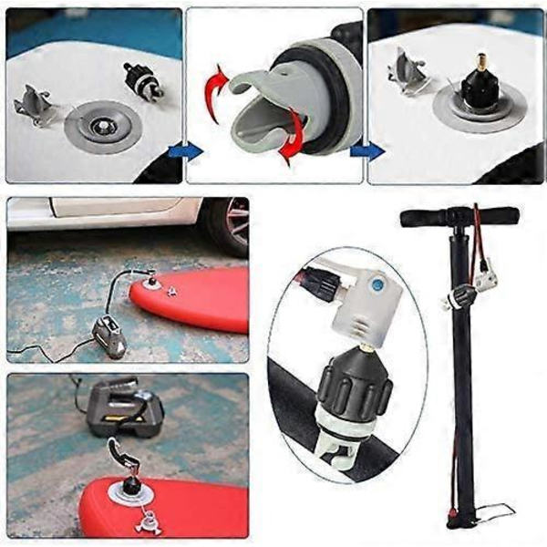 2 kpl SUP-pumpun kompressoriventtiilin pumppusovitin puhallettavalle veneelle, seisottavalle melontalaudalle (LGL)