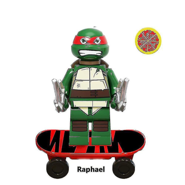 Venalisa 12stk Teenage Mutant Ninja Turtles-seriefigur Raphael Leonardo Michaelangelo Donatello Minifigur Samlet Mini Byggekloss Action