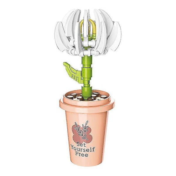 Mors Dags Gave Blomsterbuket Byggesæt Plante Serie Pottede Byggeklodser Legetøj Gave Niuniu LGL E