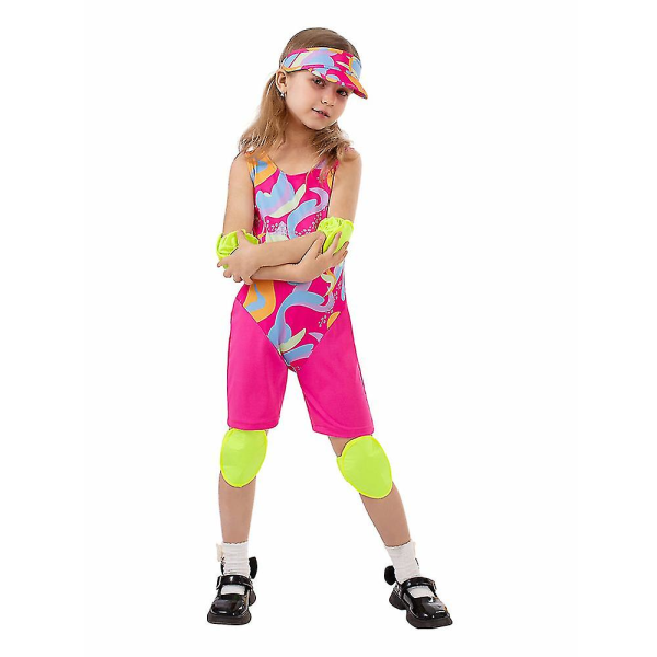4-8 år Barn Gutter Jenter Rulleskøyteantrekk Sett Barbie Ken Cosplay-kostyme Halloween-julegaver[GL] Girl 6-7 Years