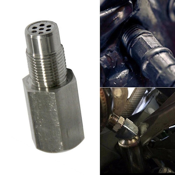 Oxygen O2 Sensor M18X1.5 Förlängare Spacer Adapter Bung Katalysator CEL Eliminator Biltillbehör LGL silver