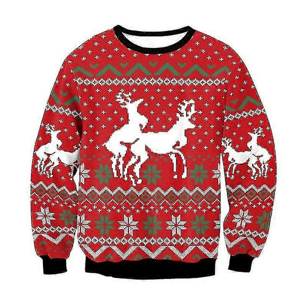 Herr Dam Kladdig Jul Tröja 3d Jul Hund Snöflinga Klocka Ren Santa Tryckt Högtidsfest Tröja Jul Sweatshirt LGL SWYS084 L