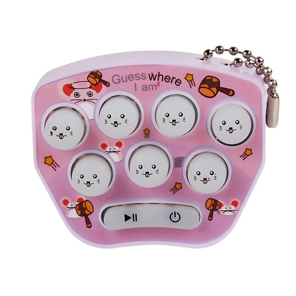 Mini Handheld Game Machine Guess Where I Am Pendant Keychain Gifts[GL]