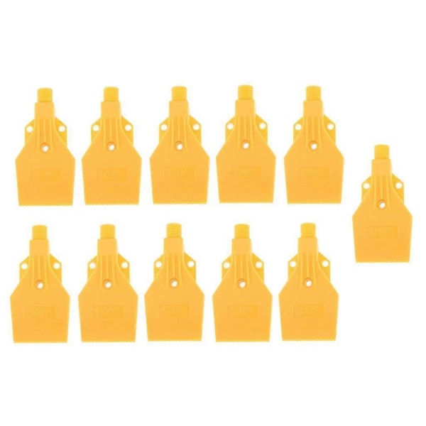 11 stk. 1/4\" Gevind, Flad Vindstråle Luftblæsedyser Spray 3 Huller Gul LGL