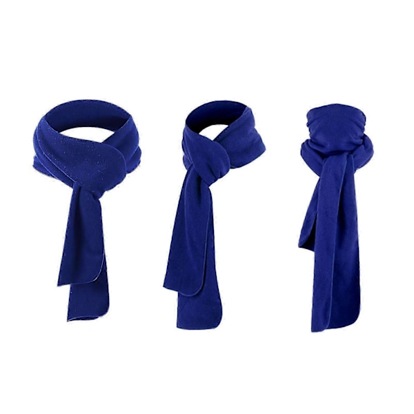 Lång fleecehalsduk för män och kvinnor för vintersporter, lätt, enfärgad, värmande halsskydd, huvudbonad LGL Royal Blue