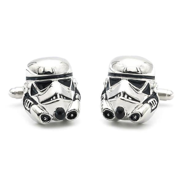 Star Wars Stormtrooper Herr Nyhet Silver Zinklegering Manschettknappar (LGL)