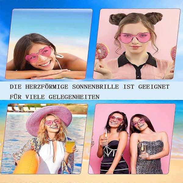 12 par hjertebriller hjerte solbriller (LGL)