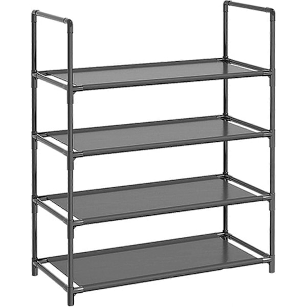 Enkel skohylla för hushållet, dammtät förvaring, skohylla med flera lager, montering, förtjockat stålrör, studentrum 60*28*71CM (LGL)