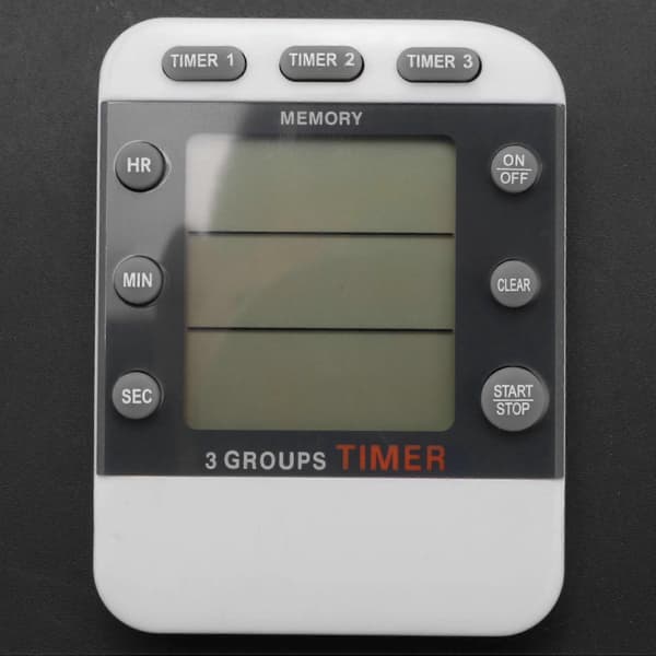 Digital Timer 100 Timmar Trippel Nedräkning/Uppräkning Klocka Timer Kök Matlagningstimer med LCD-Display Hög (LGL) Whitegrey