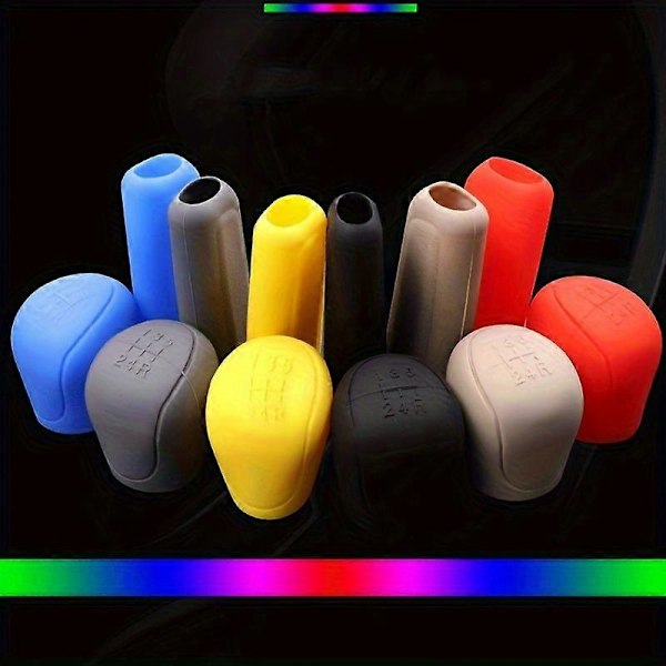 Silikone Gearknop Cover, Universal Anti-Slip Bil Håndbremse Greb Ærmer, Vandtæt Blød Gummi Gearstang Beskytter, Auto Interiør LGL red shift