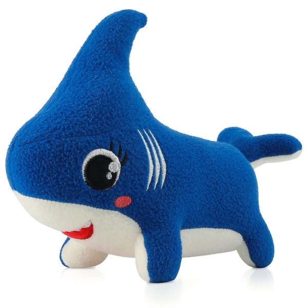 Blue Shark Dog Plush Toy - 11 Inch Stuffed Animal For Baby Boys And Girls - Kid Birthday Gift