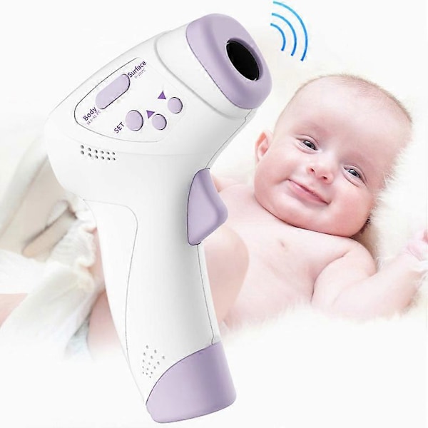 Pande Temperatur Berøringsfri Professionel Digital Infrarød Termometer, LCD Display Feber Advarsel (LGL)