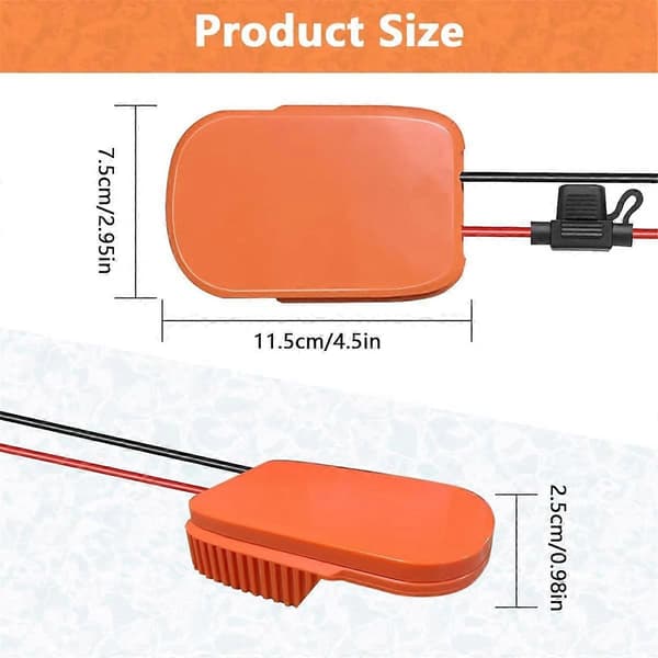 2 STK. Power Wheels Adapter til Ridgid AEG 18V Hyper Batteridock Strømstik til DIY Rc Legetøjsbil Lastbil B (LGL) Orange