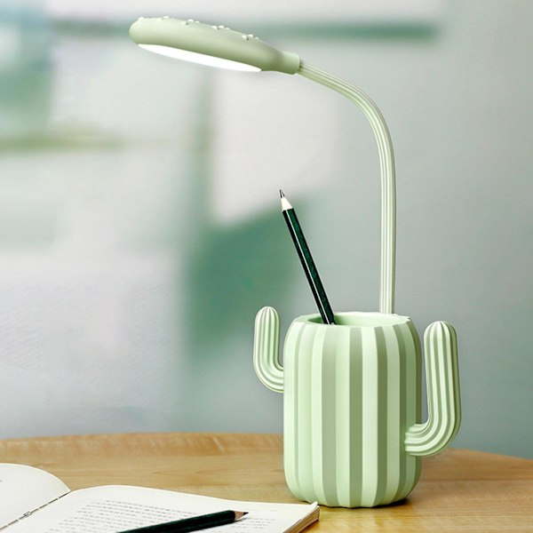 Lamp Eye Protection Table Lamp Cactus Pen Holder Led Table Lamp Charging Student Bedside Dormitory Reading Natural Light Table Lampdesk Lamp [GGL]