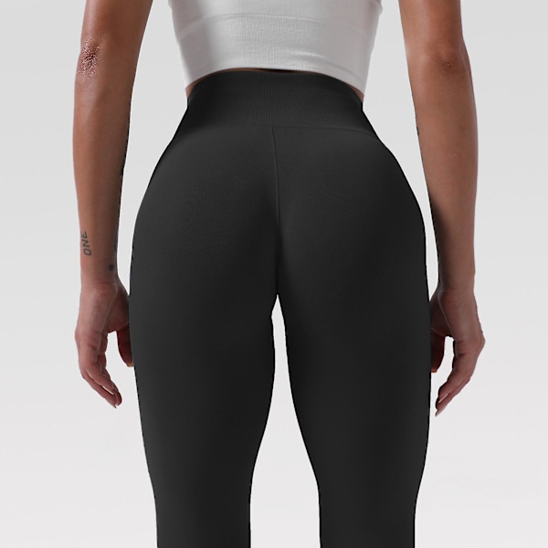 Hurtigtørkende yogaklær for kvinner, treningstights, yogabukser LGL Black L