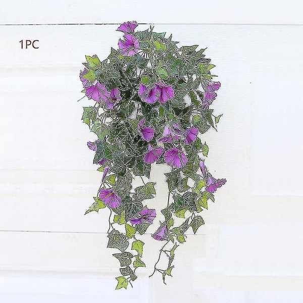 2pcs Hanging Basket With Artificial Vine Silk Petunia [LGL]