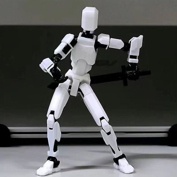 T13 Titan Robot Action Figure Leke, Multi-leddet Bevegelig 3D-printet Figur Dummy - Skrivebordsdekorasjoner, Valentinsgaver til Ham (Svart) Black