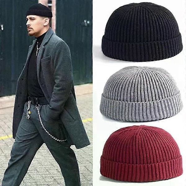 Unisex strikket lue for menn kvinner caps ull mote enkel varm skullies beanies solid høst vinter beanie lue trendy stil LGL Caramel Color