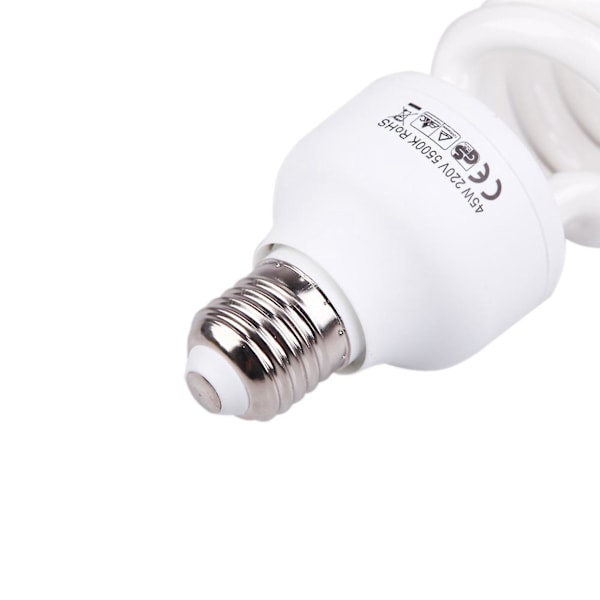 2x Kompakti E27 220v 5500k 45w Valokuvausstudio Polttimo Video Valokuvaus Päivänvalo Lamppu Valkoinen LGL White light
