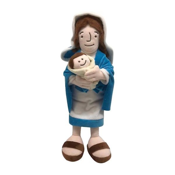 Jesus Jomfru Maria Plyslegetøj Kristus Religiøs Plushie Figur Børn Uddannelsesmæssig Dukke Virgin Mary