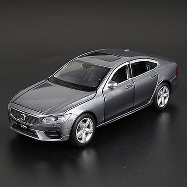 Volvo bilmodel i S90-legering, diecasts og legetøjskøretøjer, Metal Sound Light Collection, Børnegave, 1:32[GL] Gray