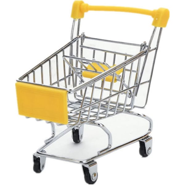 Katea Mini Supermarket Handcart 4-pack Supermarket Handcart Shopping Utility Cart Mode Storage Toy (rosa, gul, röd, blå) [LGL]