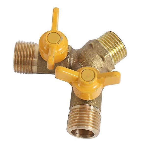 2-veis gassrørkobling splitter solid messing Y-stykke skjøtekobling (LGL)