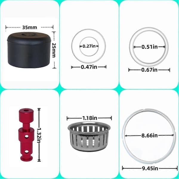 Reservedeler for Instant Pot Pro/Pro Plus 6 QT, Duo Evo Plus 6 QT, Dampventil, Forsegling (LGL)