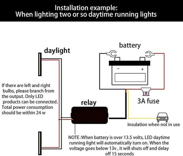 Billadapter för LED-varselljus   Controller Drl Auto Dimmer Relä På/av-brytare (varselljus-controller). [kk]