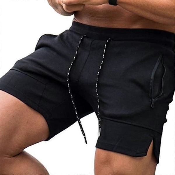 Strandshorts, Træningsshorts, Herreshorts, Workout Shorts, Vægtløftnings Squat Shorts LGL Black M